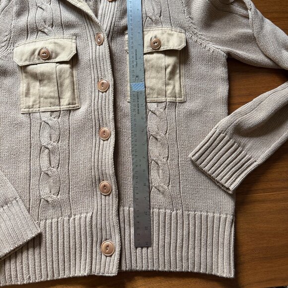 Lauren Ralph Lauren Button up funnel neck cardigan with pockets - Picture 4 of 5